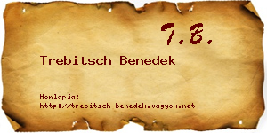 Trebitsch Benedek névjegykártya